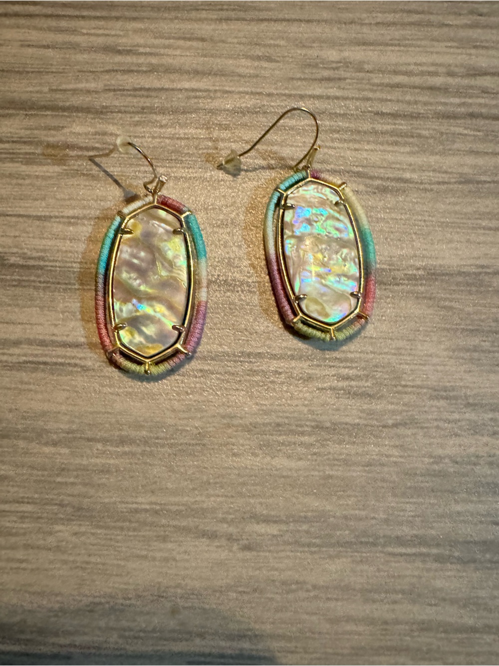 Kendra Scott Iridescent Abalone Multicolor Drop Earrings